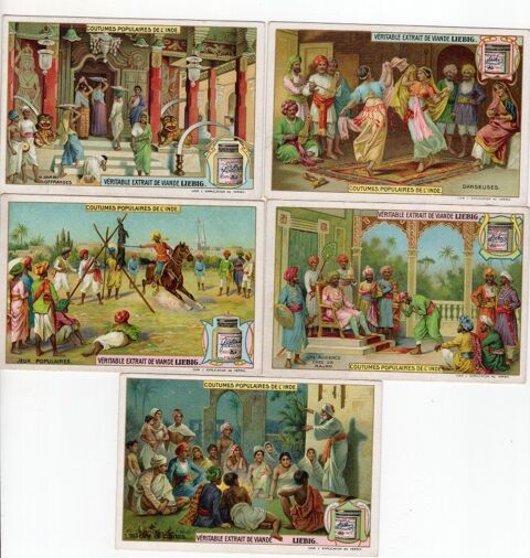 Série de cinq chromos Liebig Cromac (87)