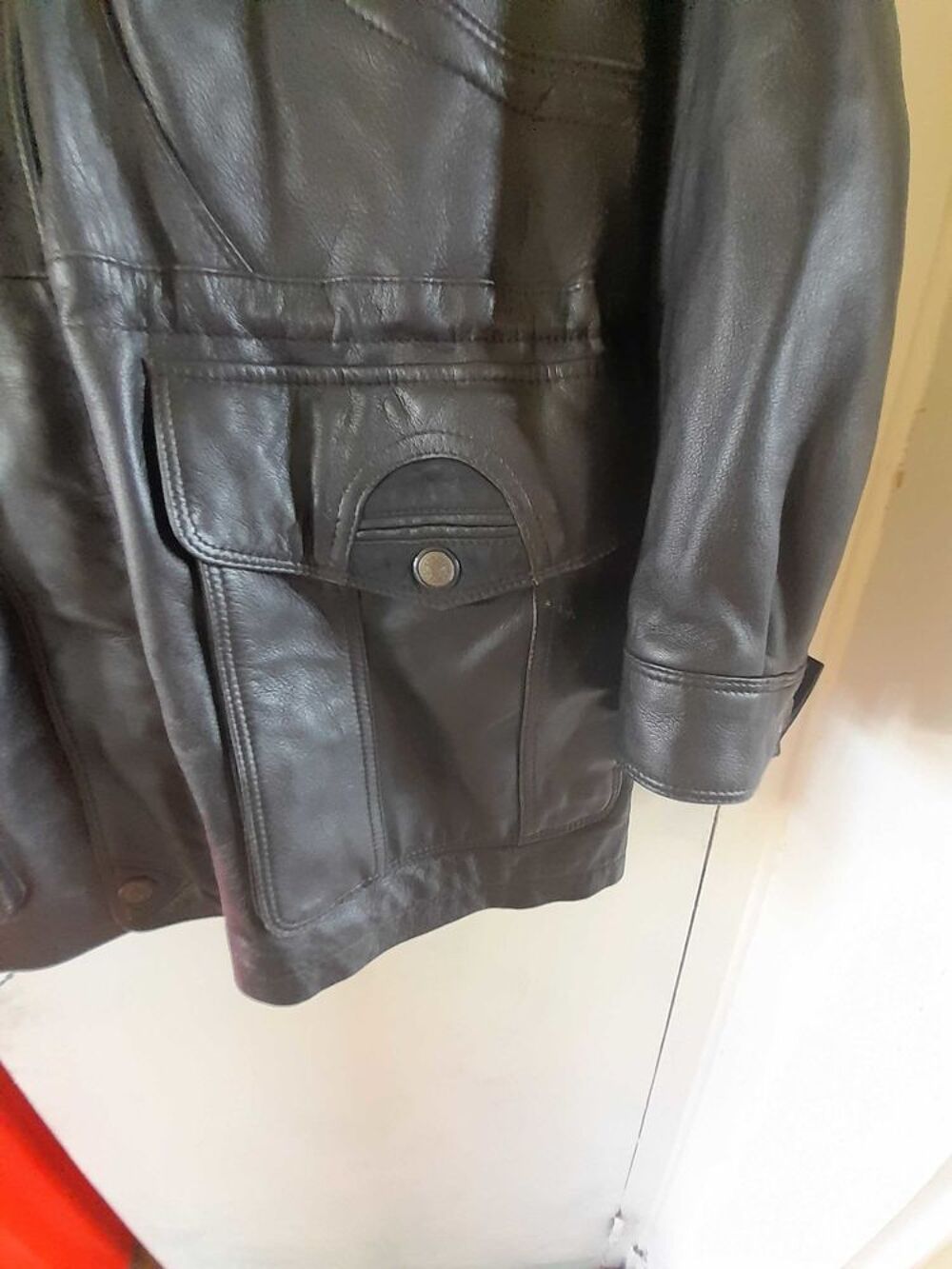 veste en cuir homme Vêtements