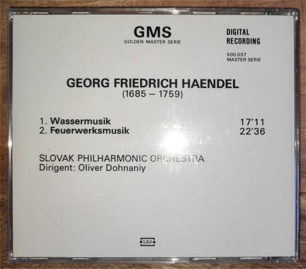 Haendel Wassermusik CD et vinyles