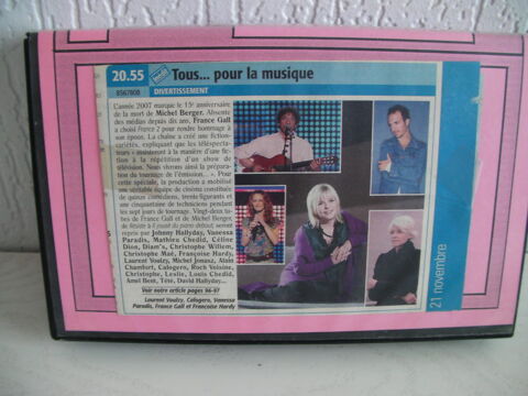 K7VHS ou DVD France GALL Hommage  Michel BERGER 3 Saint-Etienne (42)