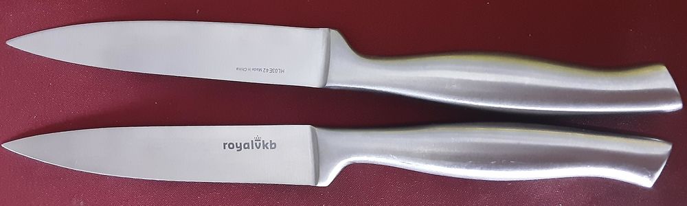 2 couteaux &agrave; parer tout inox : Cuisine
