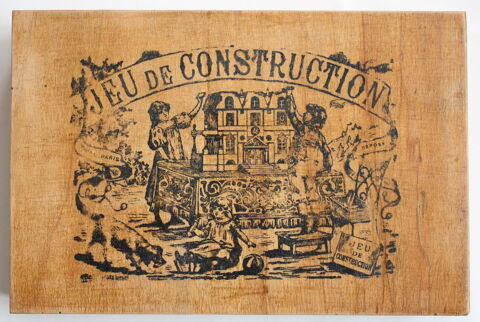 Jeu de construction en bois sign THle.L. XIX eme sicle 180 Issy-les-Moulineaux (92)