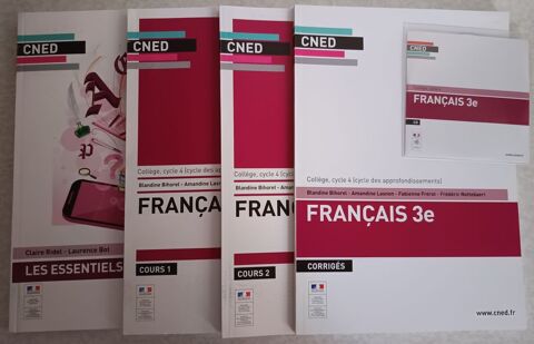 Lot CNED coll�ge Fran�ais en 3�me Complet 150 Courbevoie (92)