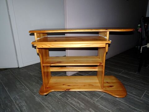 Meuble bureau informatique en bois (pin) 60 Monflanquin (47)