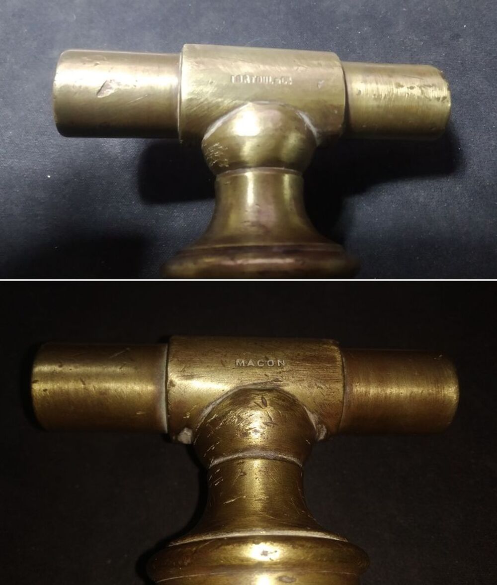 ANCIEN ROBINET DE FOUDRE BRONZE VIGNERON FORTOUL &amp; Cie MACON Décoration