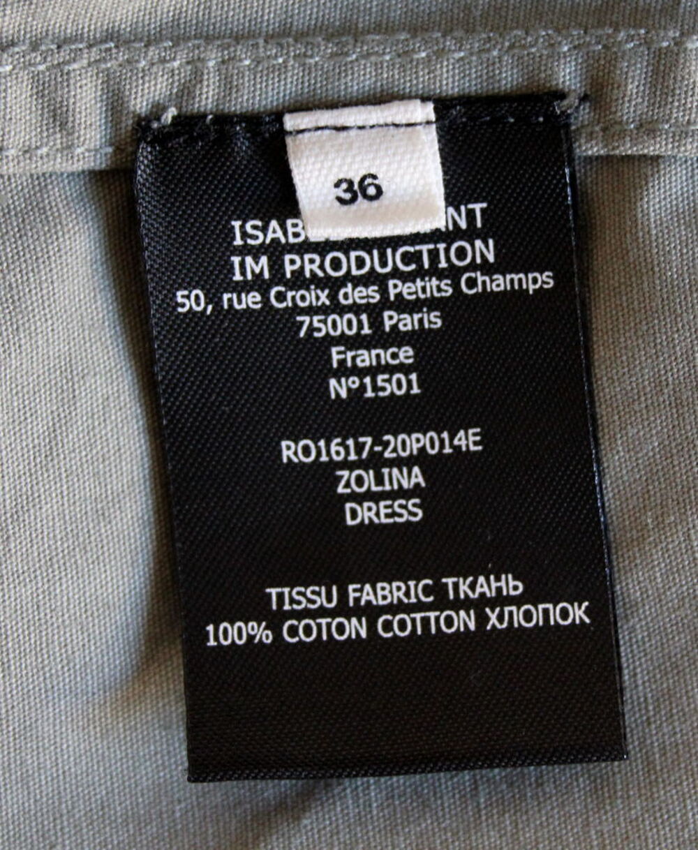 Robe vert de gris ISABEL MARANT T.36/38 Vêtements
