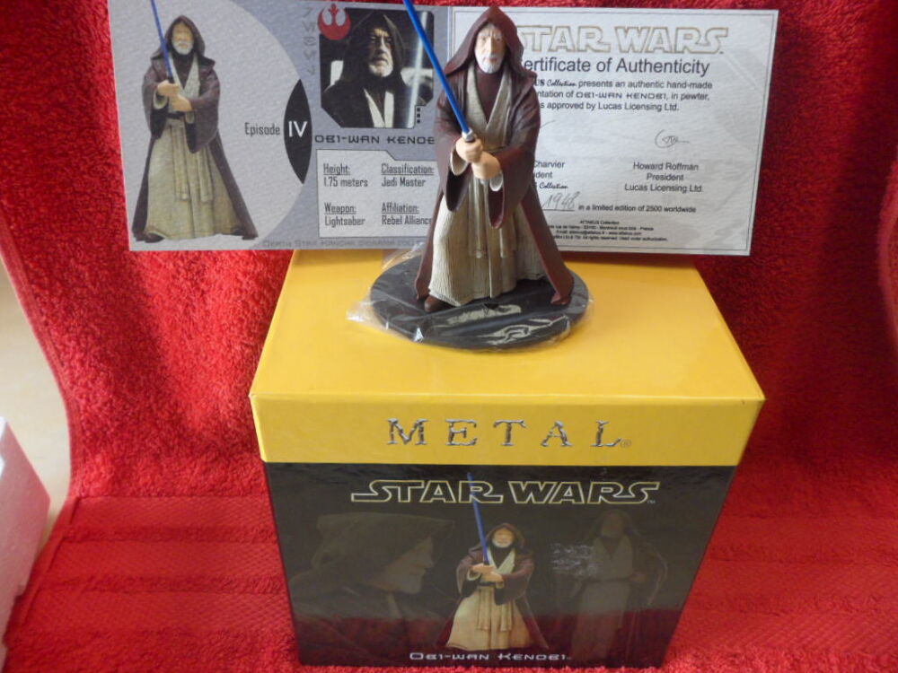 Figurine Star Wars Obi-Wan Kenobi en m&eacute;tal Ed limit&eacute;e &agrave; 2500 Jeux / jouets