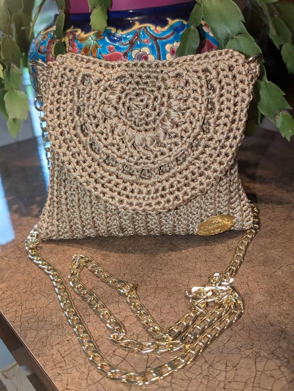 Sac &agrave; main en crochet pour vos soir&eacute;es, mariages, cocktails Maroquinerie