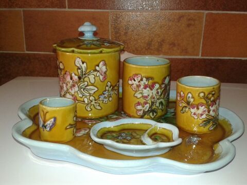 service fumeur ancien complet en barbotine 80 Dijon (21)