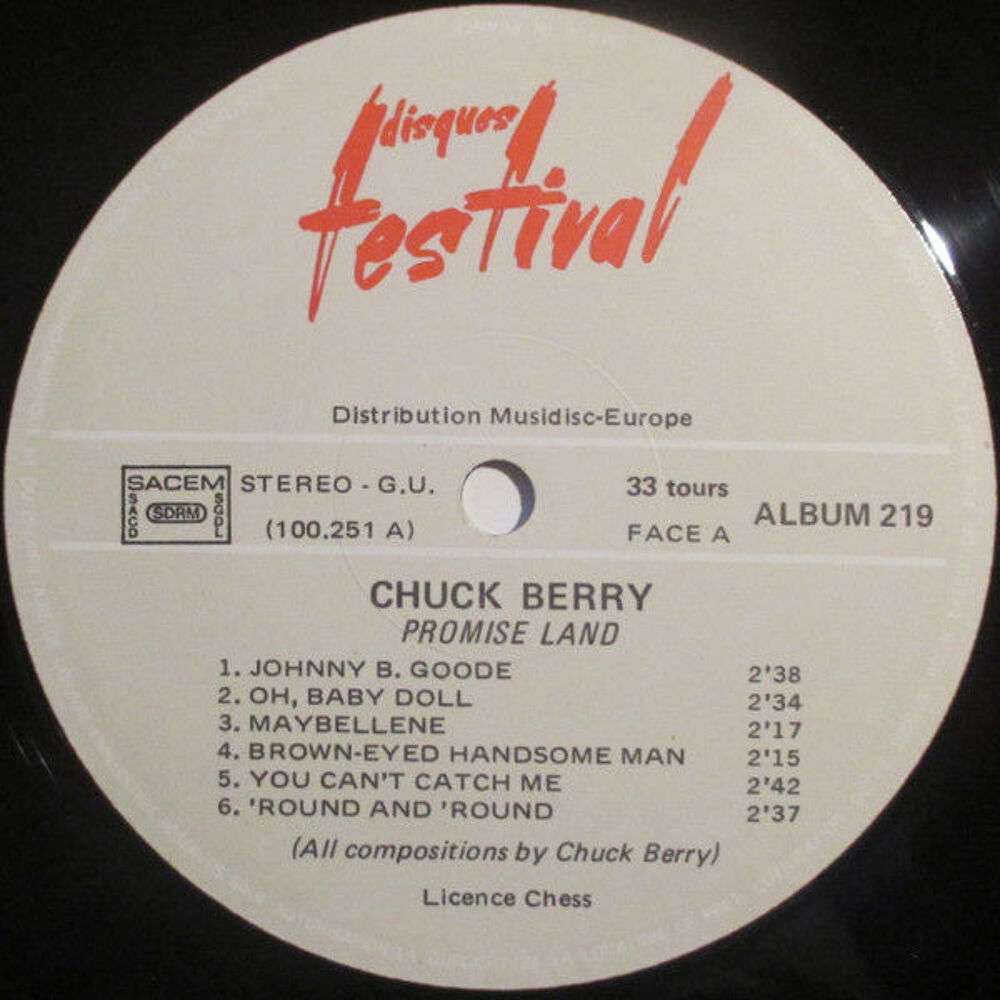 Chuck Berry ? Promised Land ? Vinyle original 1964 CD et vinyles