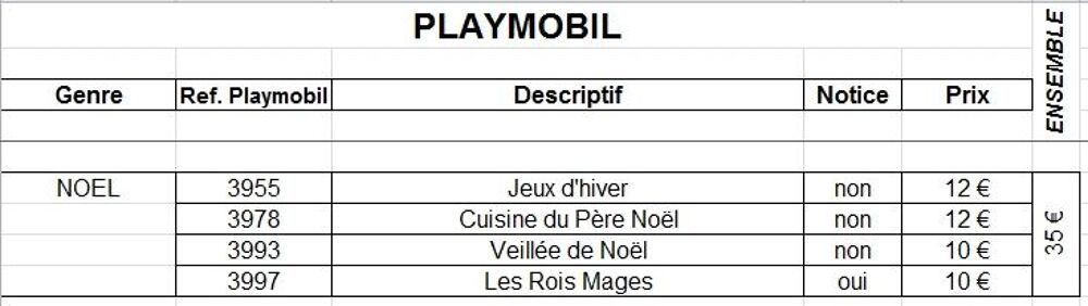 Playmobil 3955 Jeux d'hiver Jeux / jouets