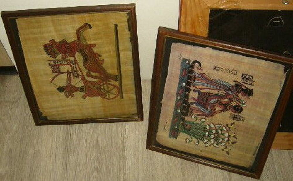 2 cadres papyrus verre anti reflet Bricolage