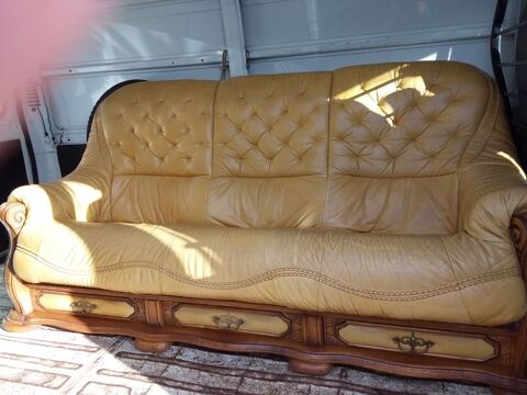 canapé cuir jaune avec fauteuil 0 Cherbourg-en-Cotentin (50)