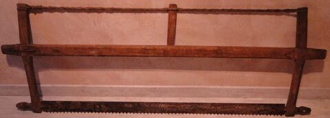 Scie à cadre, ancien rustique, bois 168 cm - Très bon état 24 Foncine-le-Haut (39)