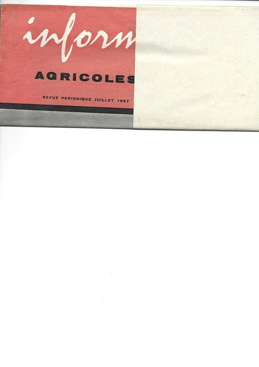 Prospectus agricole Mac CORMICK " informations" 