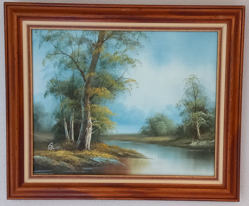 Tableau peinture &agrave; l'huile vintage Décoration