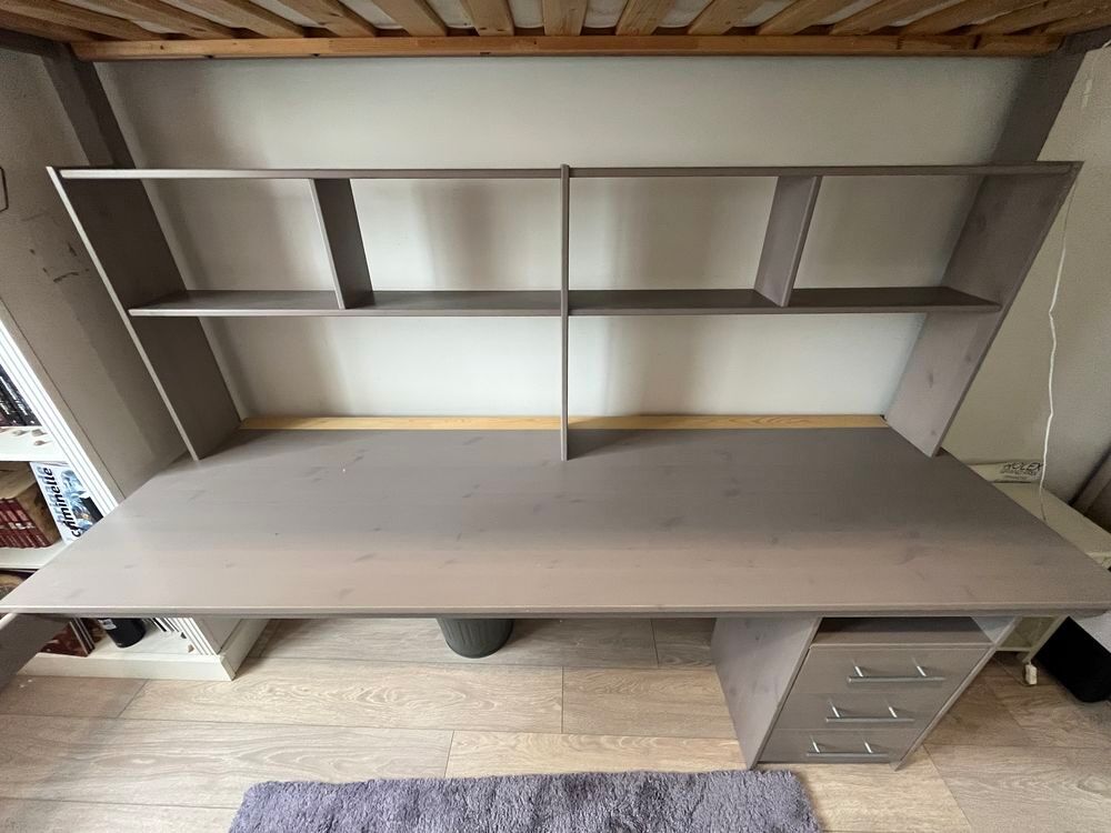 Lit mezzanine avec bureau et rangement Meubles