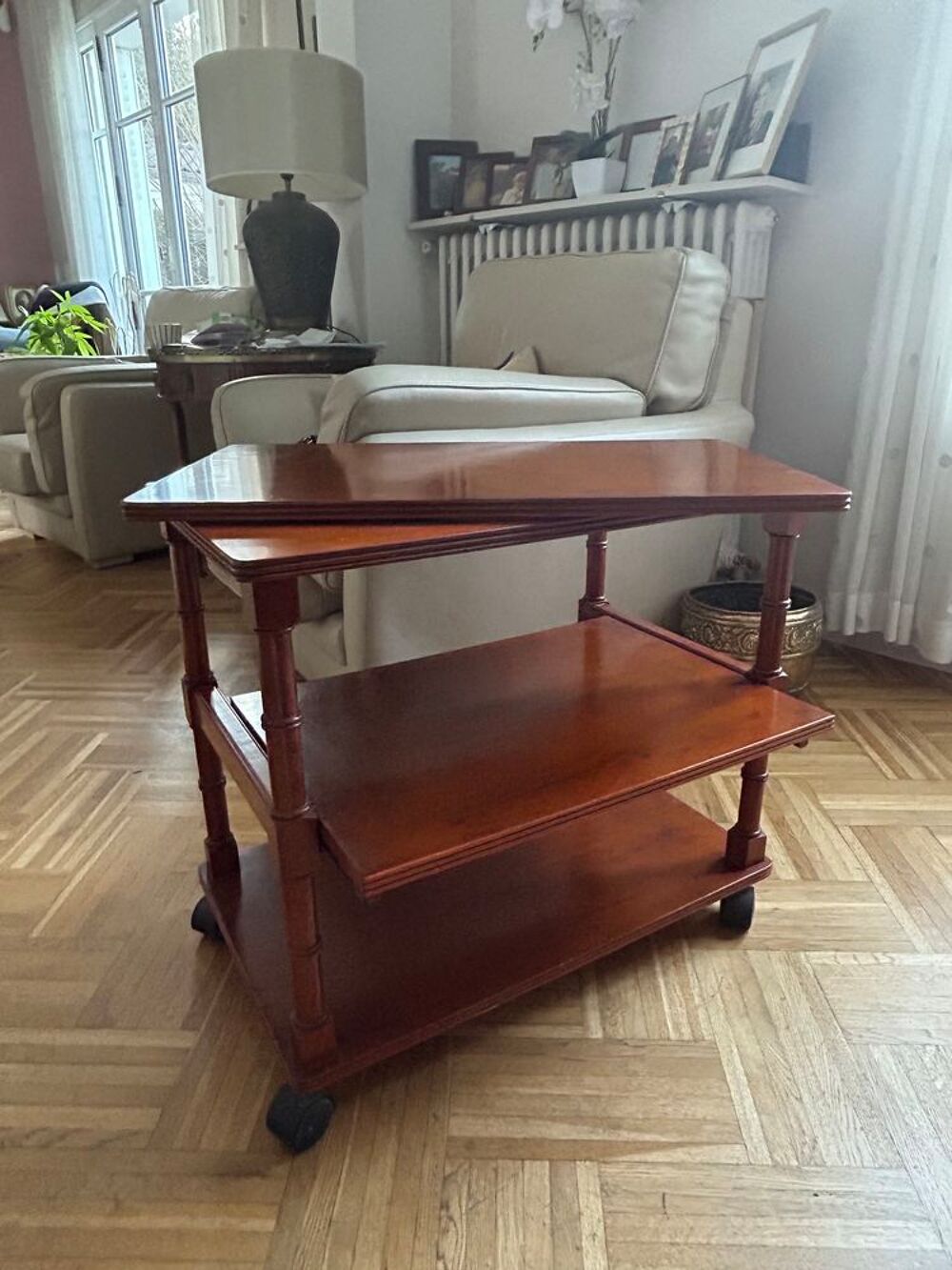 Meuble TV vintage en bois massif merisier parfait &eacute;tat Meubles