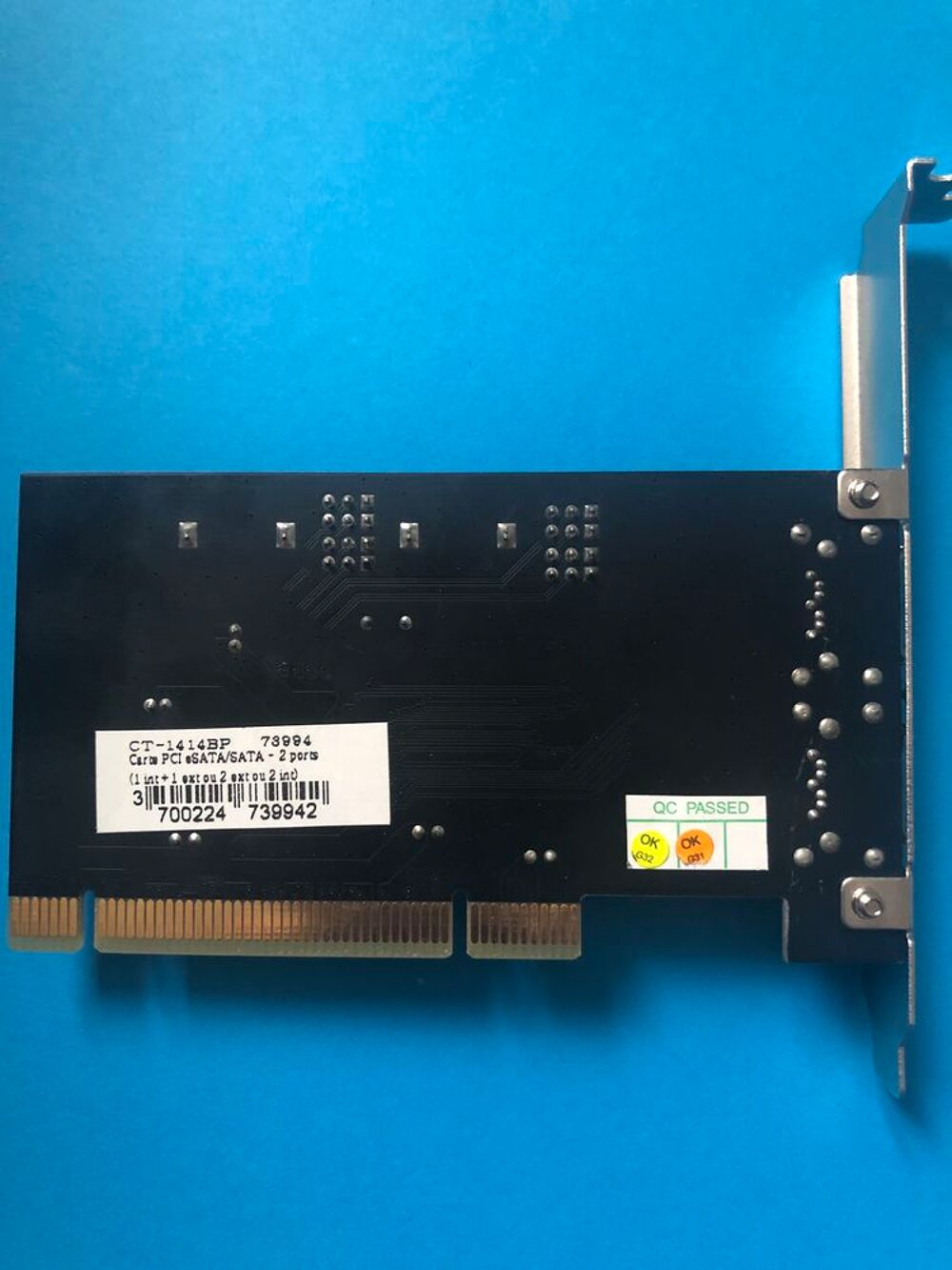 Carte d'expansion PCI 2 x SATA 2 x eSATA MCI Ct-1414bp Matériel informatique