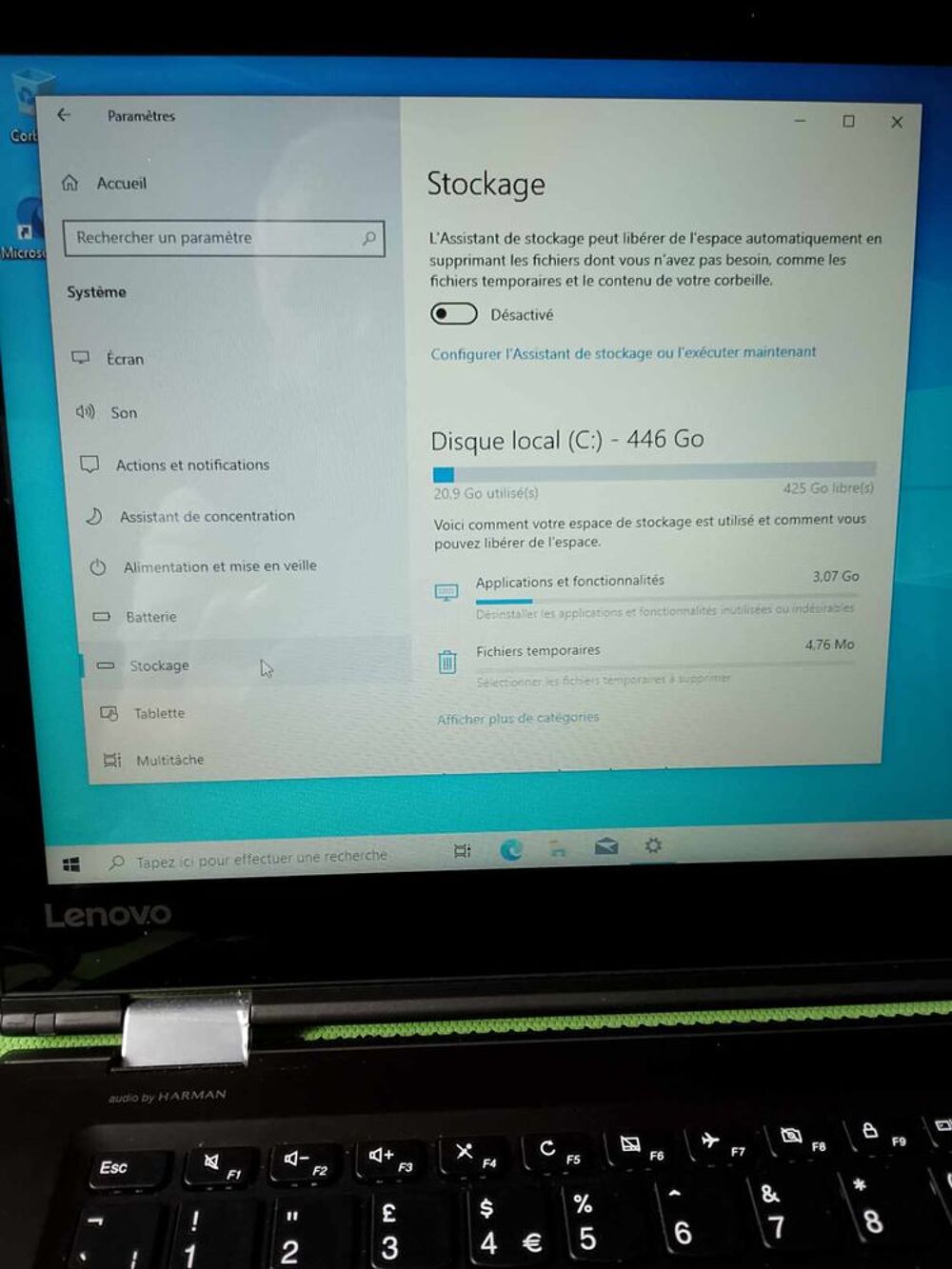 Portable lenovo yoga 510 / amd a6 9310 / Matériel informatique