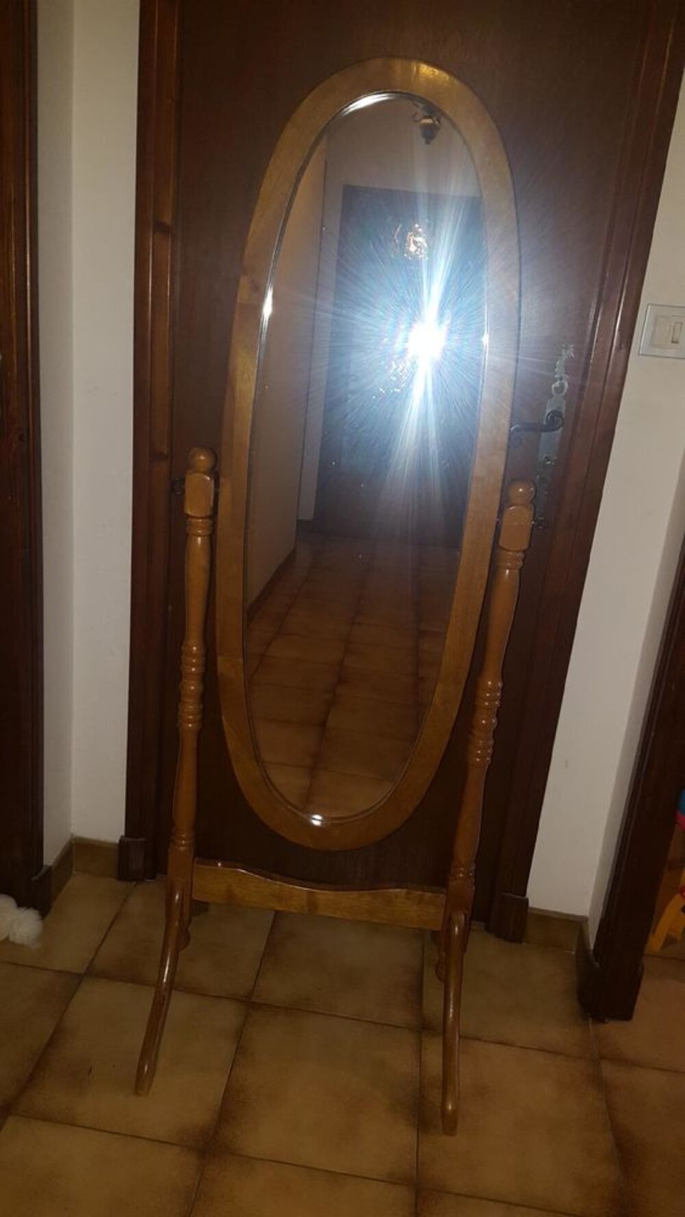 Miroir psych&eacute; bois Meubles