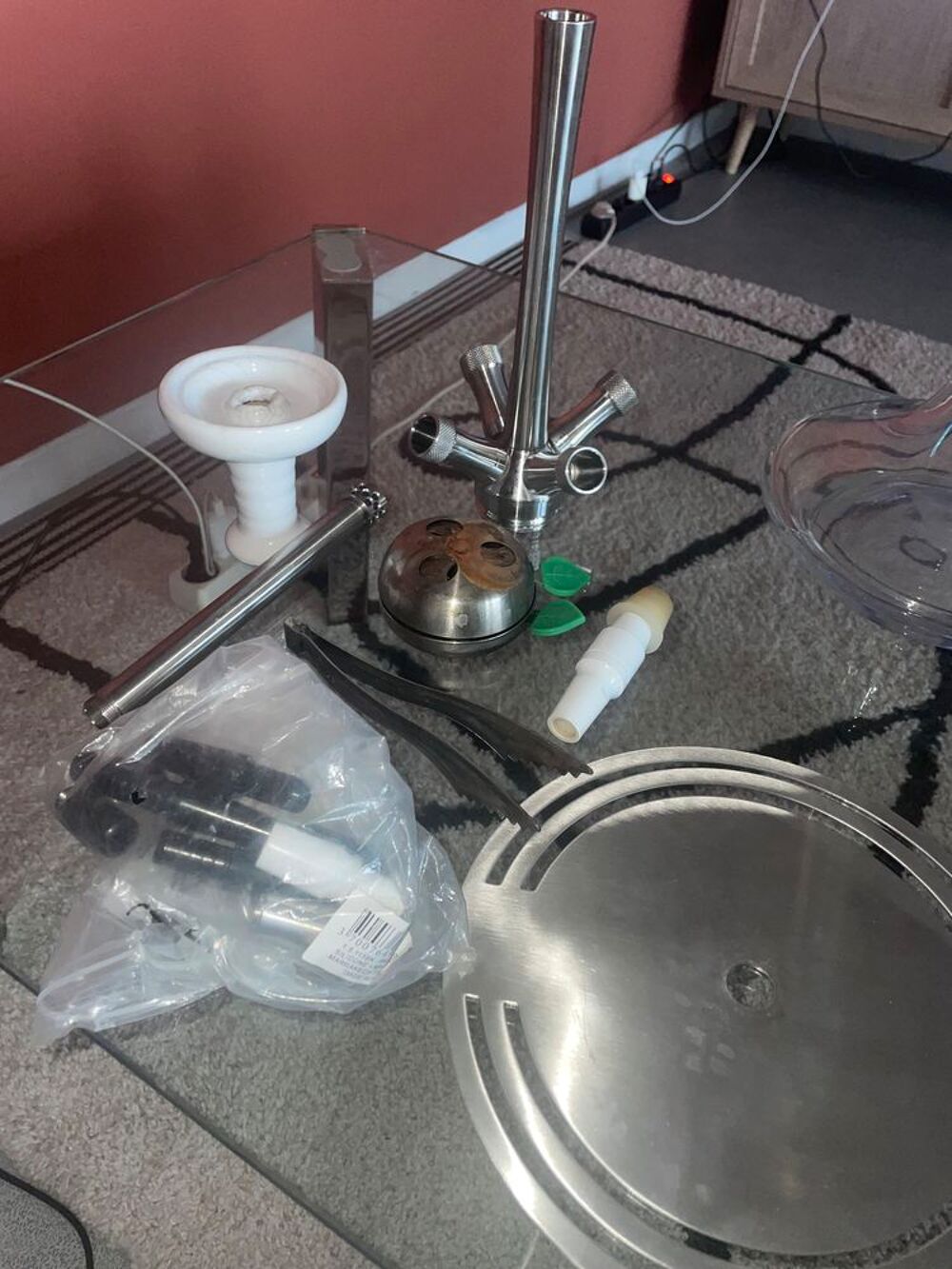 Chicha Tsar en verra 4 embouts Décoration
