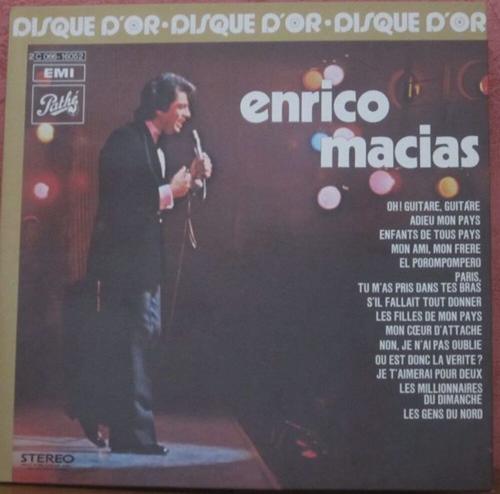 Enrico Macias - "le disque d'or" - oh ! guitare guitare - 33 CD et vinyles