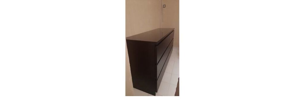 ? ? Commode IKEA MALM 6 tiroirs + plateau en verre Meubles
