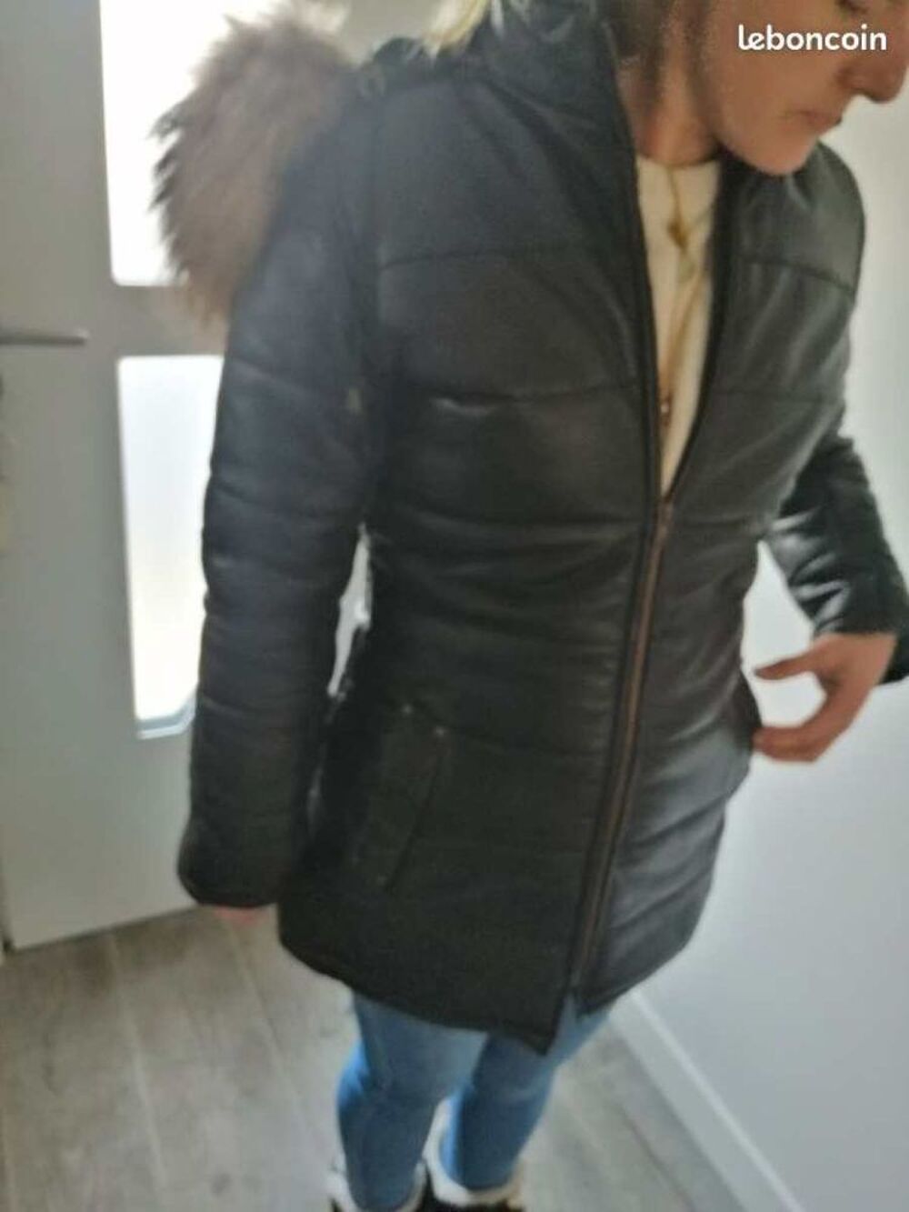 Veste T. 36 Cuir et fourrure Vêtements
