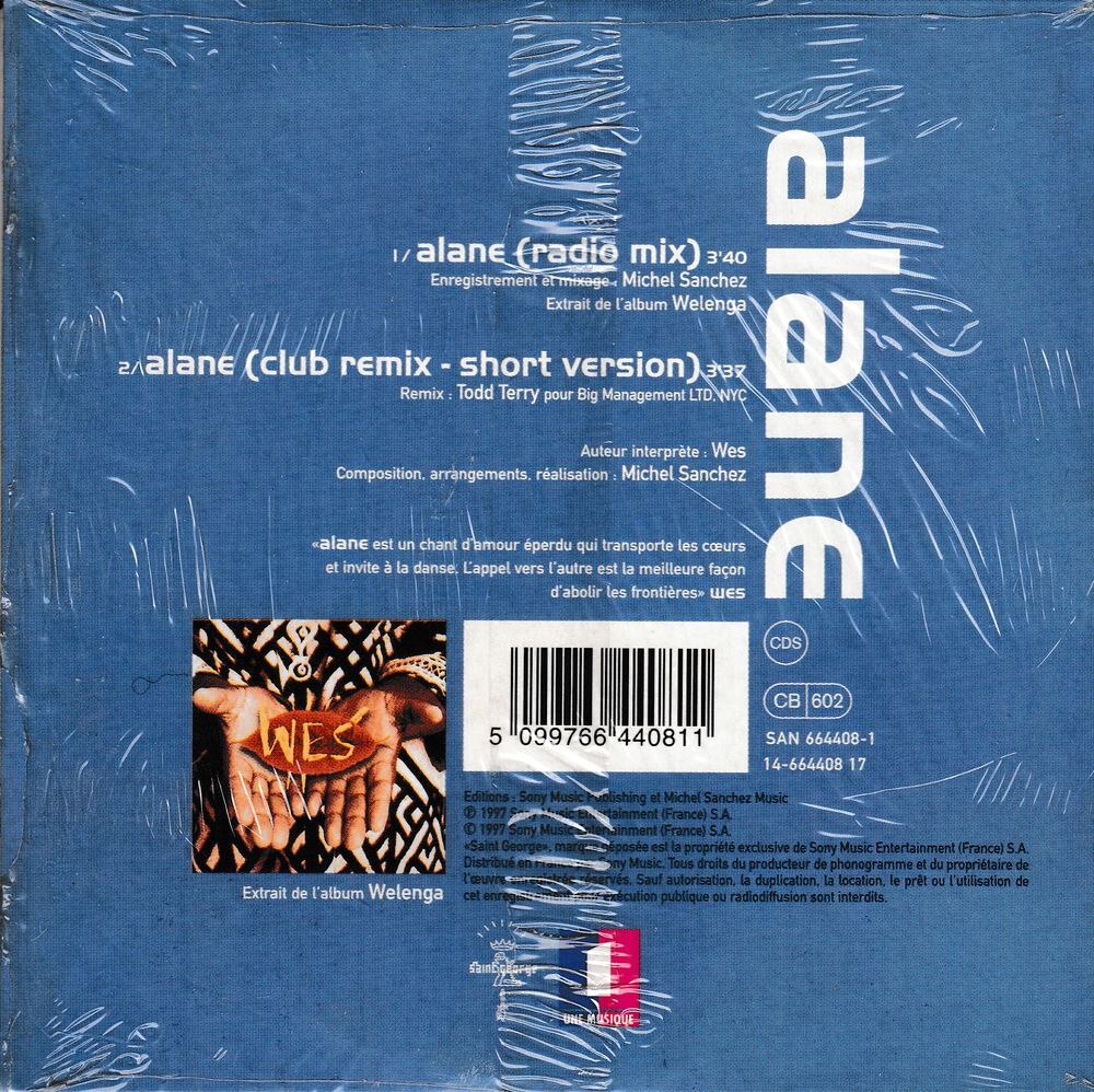 CD Wes Alane Avec TF1, Fun Radio, RTL CD et vinyles