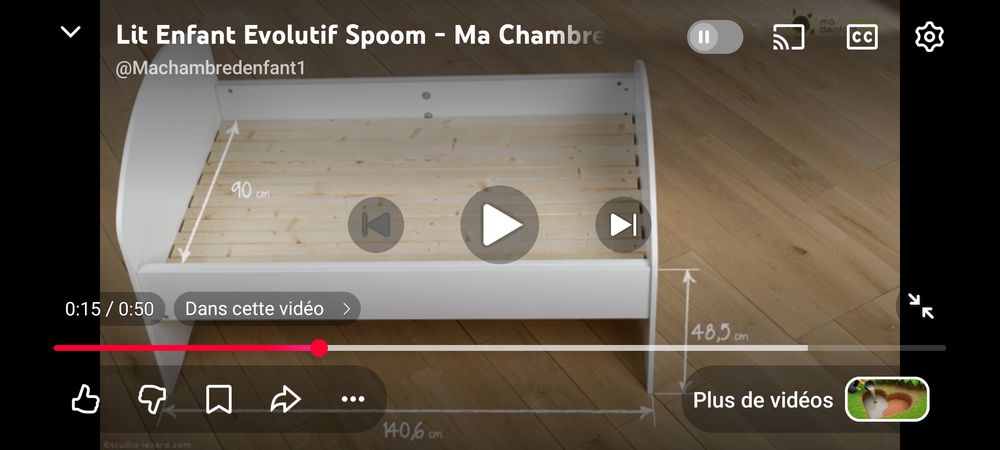 Lit &eacute;volutif enfant Tr&egrave;s bon &eacute;tat Mobilier enfants