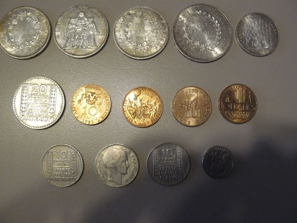 14 pi&egrave;ces de monnaie anciennes 