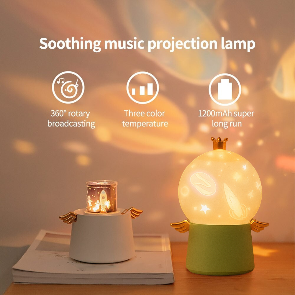 Lampe veilleuse projecteur enfant USB rechargeable verte Electrom�nager