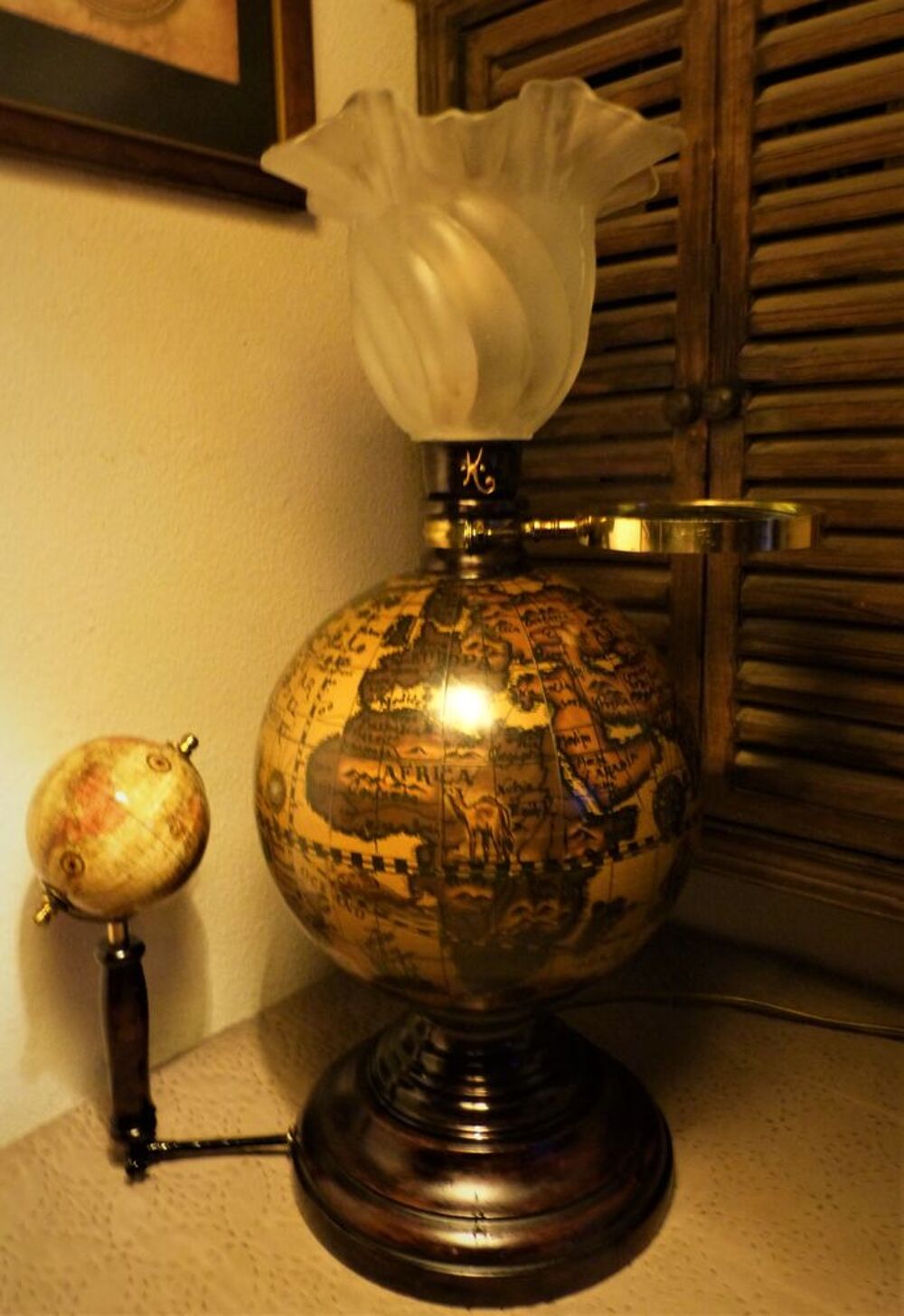 Lampe "STEAM EARTH LIGHT" Steampunk Décoration