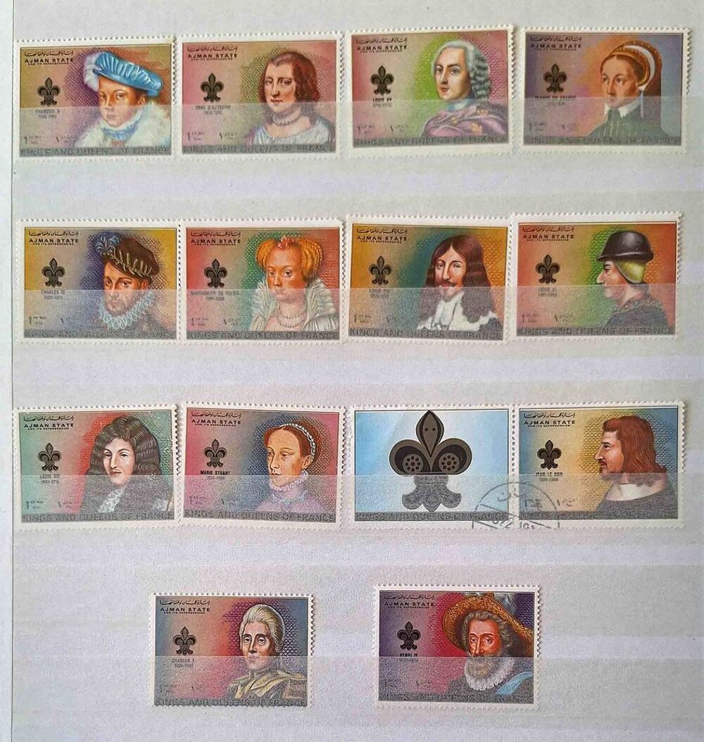 S&eacute;rie de timbres de collection d'Ajman A 