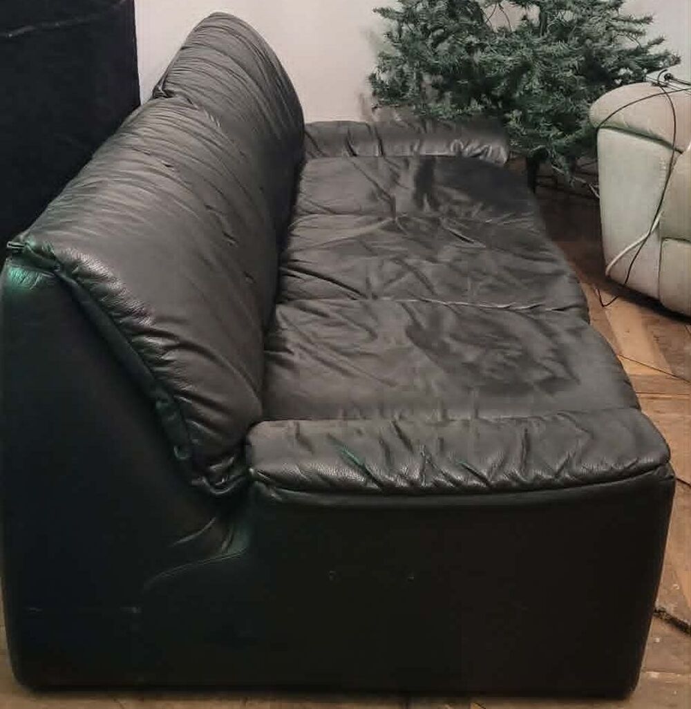 CANAPE CONVERTIBLE EN CUIR 3 PLACES Meubles