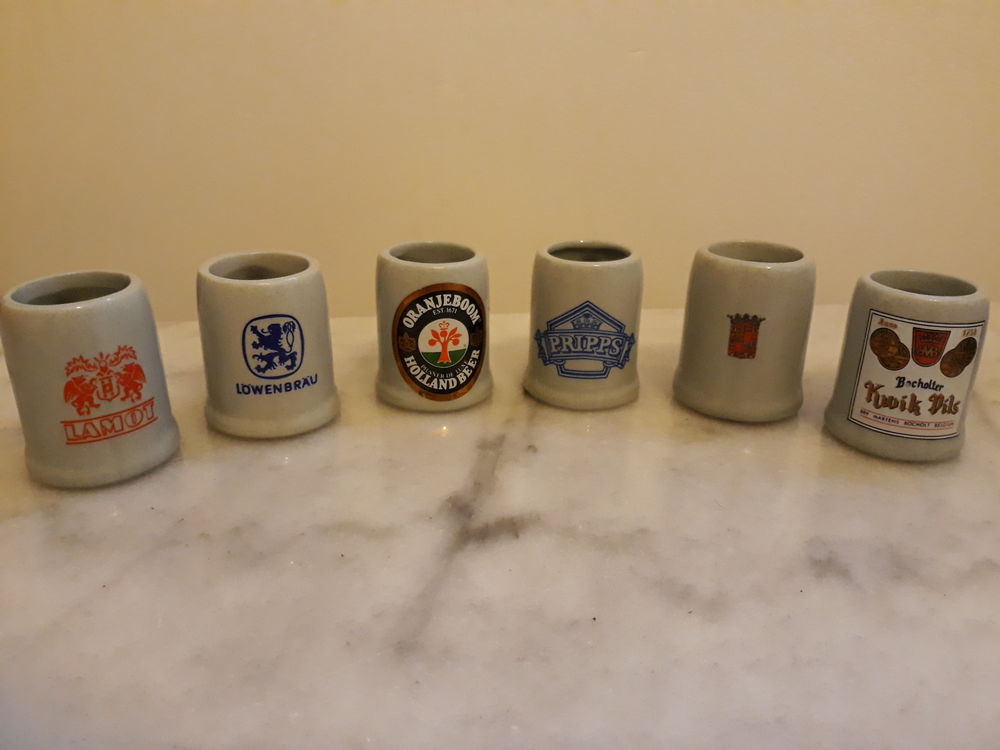 Lot de 6 minis chopes de bi&egrave;re Cuisine