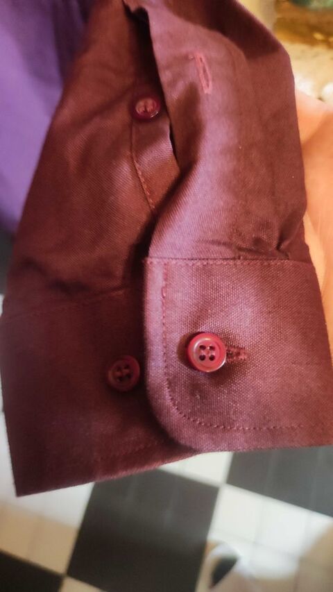 Chemise homme bordeaux Lanvin taille 38 80 Verneuil-sur-Seine (78)