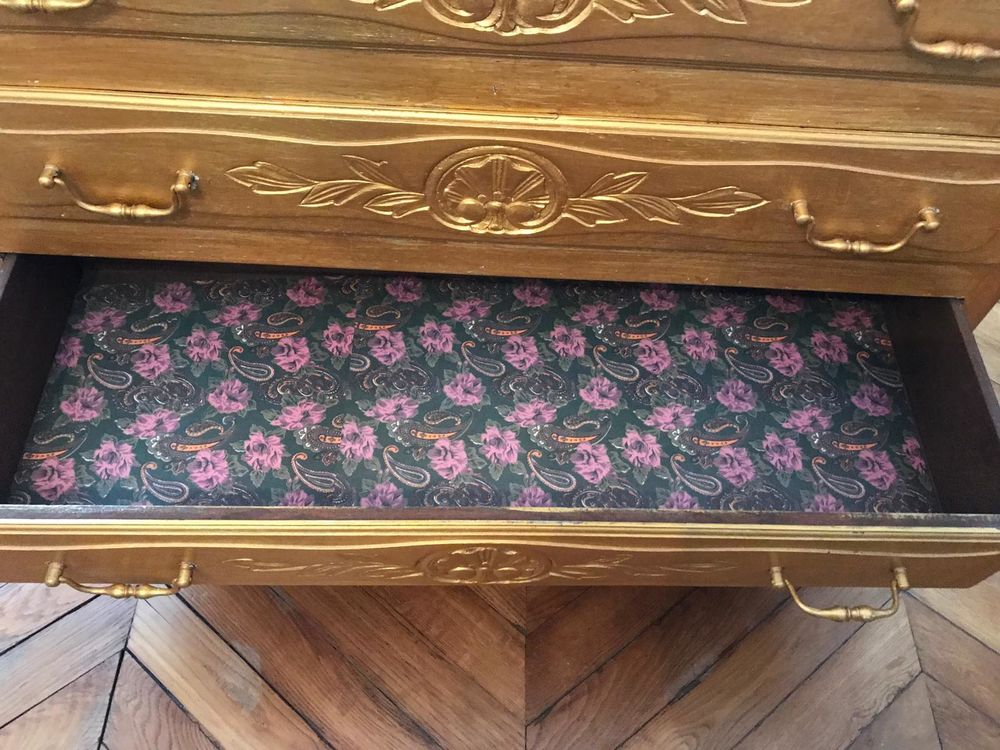 Antique Commode blanche comme neuve 3 tiroirs Meubles