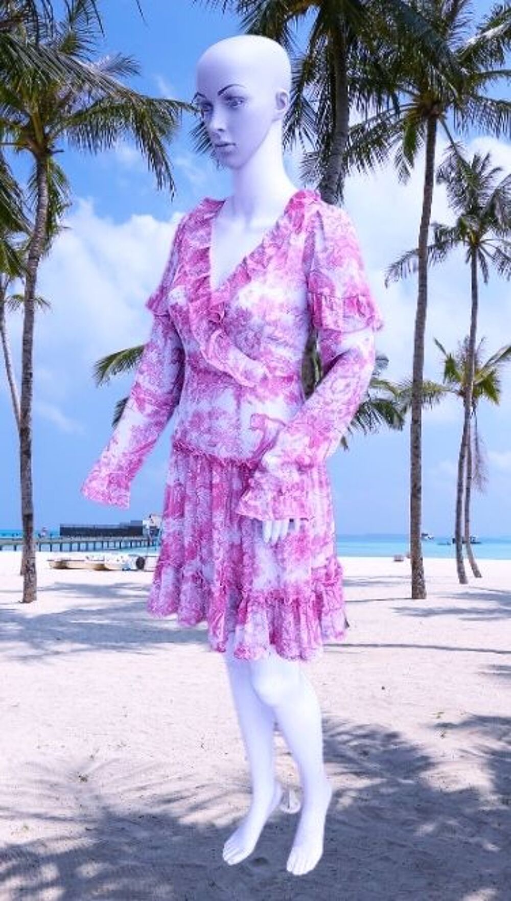 NASTY GAL COLLECTION - ROBE BOH&Egrave;ME CHIC VOLANTS &amp; LA&Ccedil;AGES S Vtements