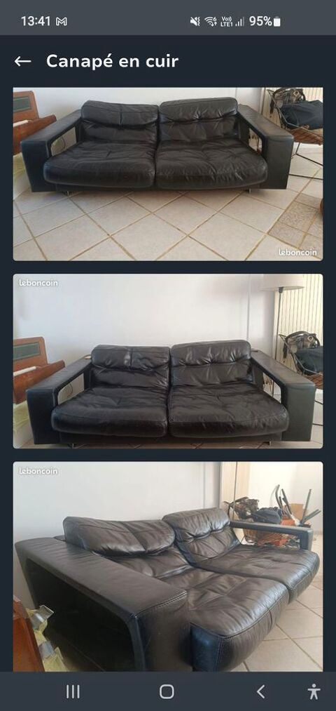 Canap en cuir vritable 100 Champigny-sur-Marne (94)