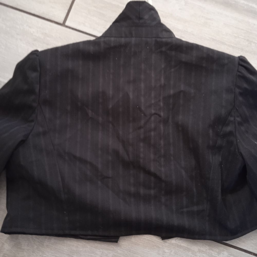 Veste blaser Manoukian T 40 ray&eacute;e gris et noir Vêtements