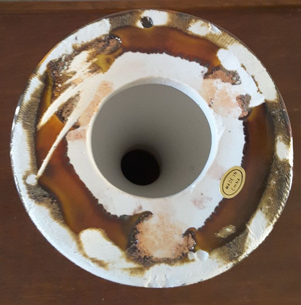Bougeoir en c&eacute;ramique &eacute;maill&eacute;e Décoration