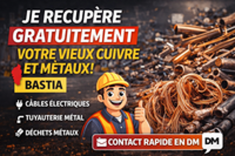   Je récupère votre vieux cuivre et tout type de petit métaux  