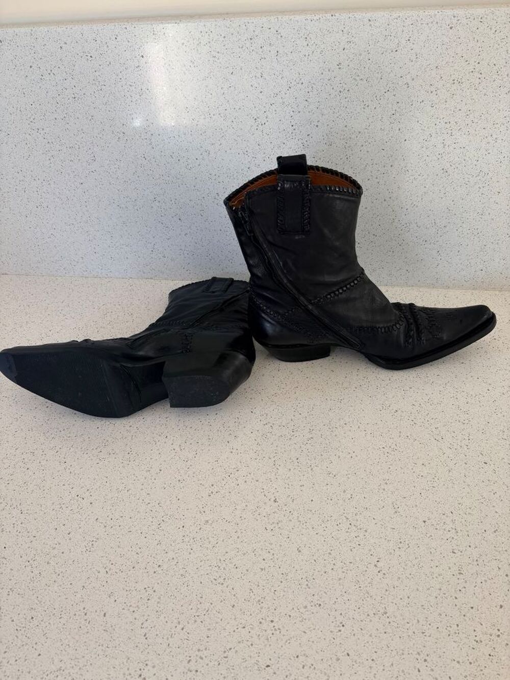 santiags artisanales en chevreau Chaussures