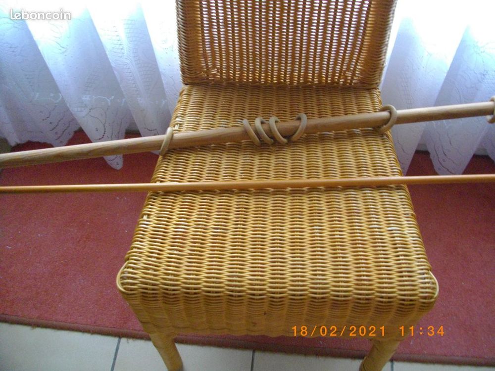 Tringle &agrave; rideau en bois + anneaux + tringle de tirage Bricolage