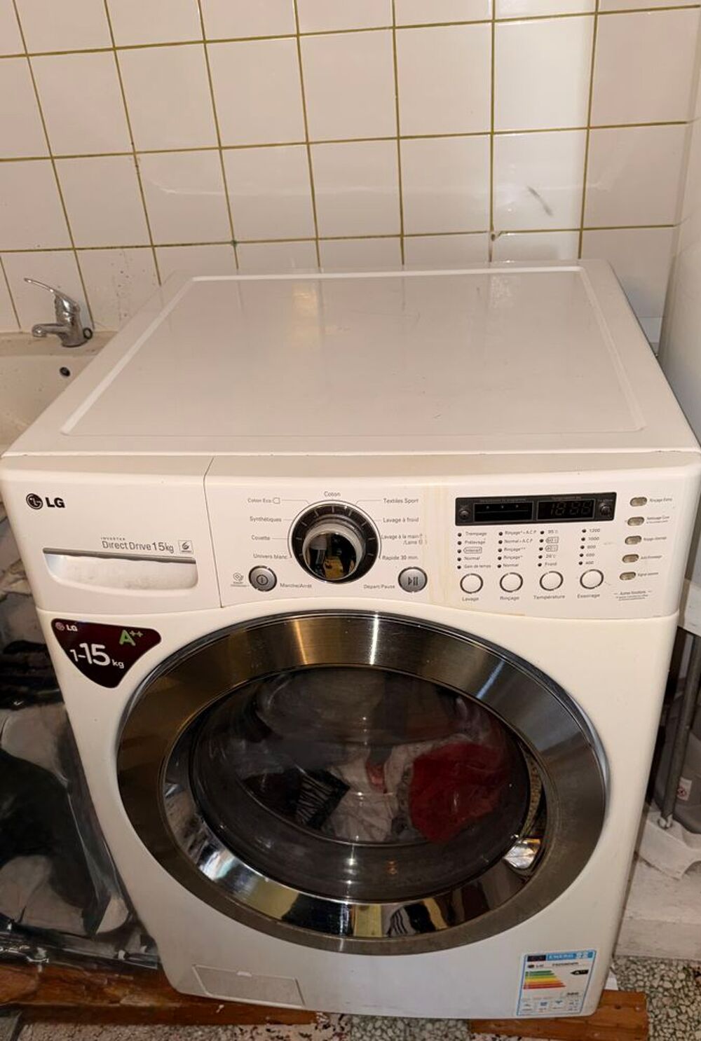 Machine &agrave; laver LG 15 kg ? excellent &eacute;tat de fonctionnement Electroménager