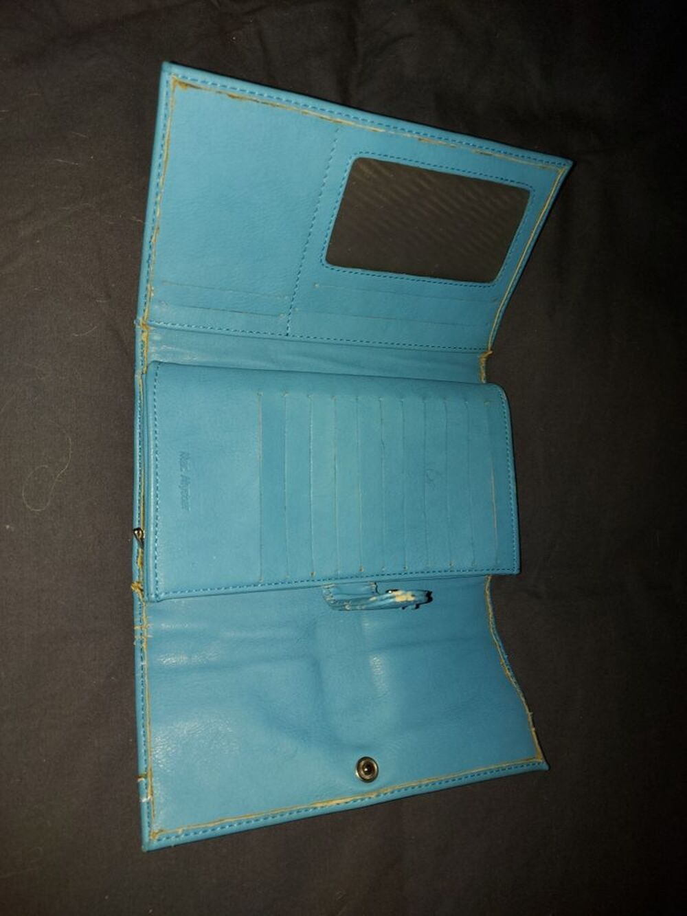 Sac &agrave; main et portefeuille turquoise Mac Alyster Maroquinerie