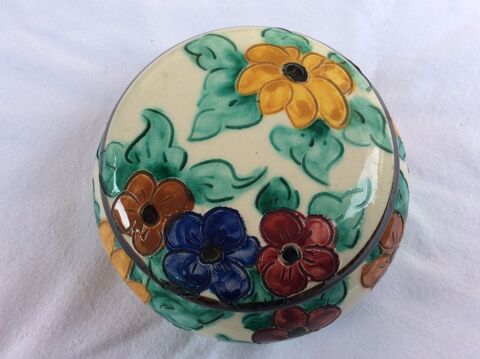 Bonbonnire cramique Monaco  dcor floral 20 Gif-sur-Yvette (91)