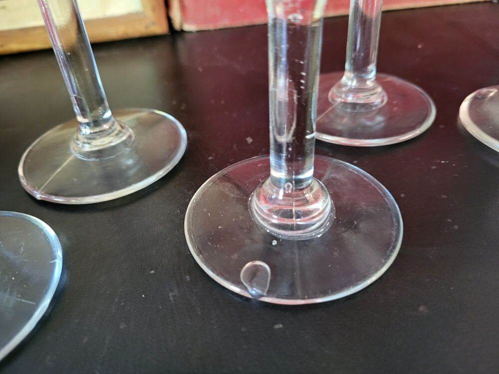 Lot de 7 verres anciens de bistrot ? Esprit Brocante Chic 